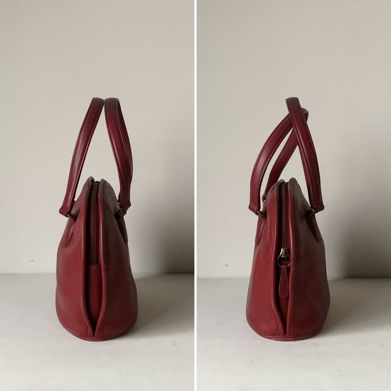COACH 80s オールドコーチ レザーハンドバッグ 半円型 ファスナー開閉