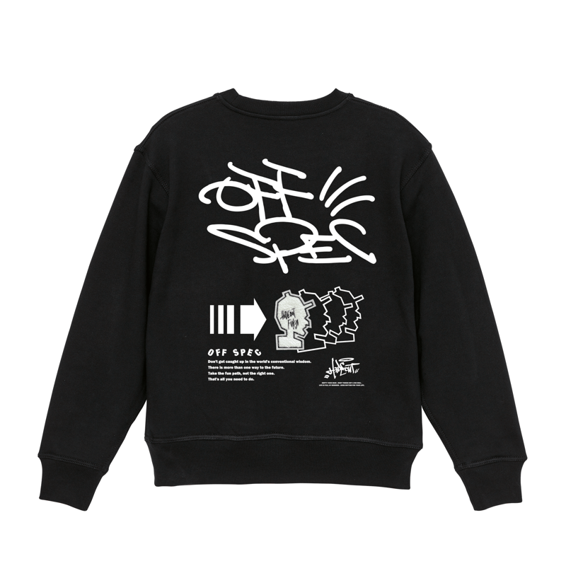 サガラ刺繍2026ss HEAVY ONZ SWEAT/BLACK/M/L/XL | HIDE