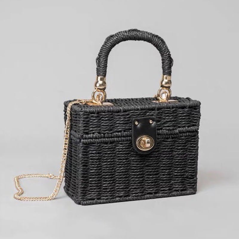 スクエアチェーンカゴバッグ スカーフ付き 全3色 | LILIANA