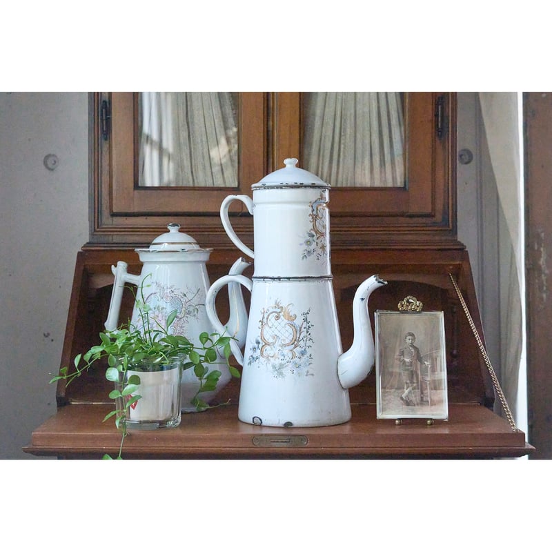 フランスアンティーク ポット ハンドペイント 珈琲ポット ティーポット