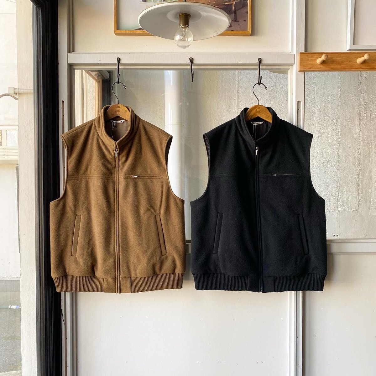 AURALEE CASHMERE WOOL MOSSER VEST | Less Higa