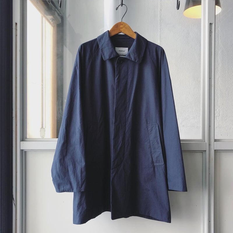 yaeca ウール ステンカラーコート M ネイビー YAECA ステンカラー