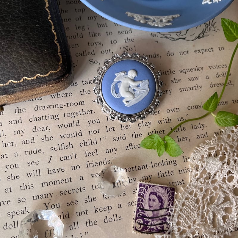 ○ab-385/1958年 ウェッジウッド ジャスパー＆シルバー製 天使の