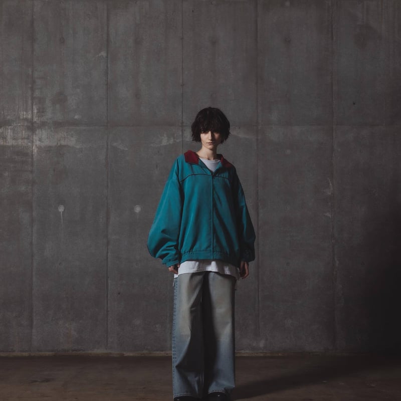 ミュージシャン harapeco Color Suede blouson-Blue Green Color Suede