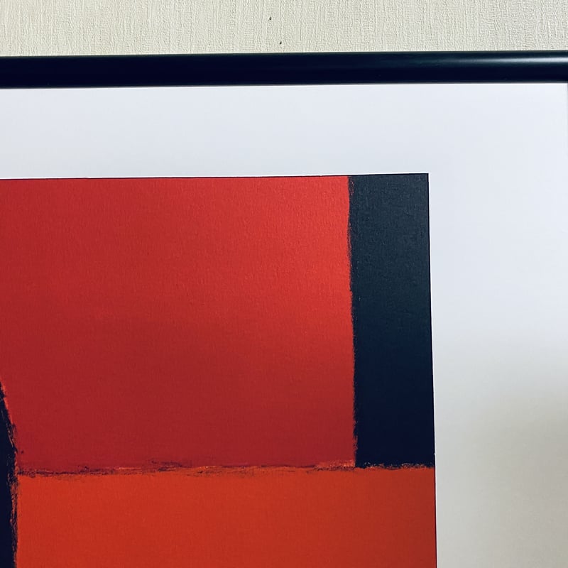 ベルナール・カトランBernard Cathelin「シクラメンと柿のある静物」 赤いシクラメンと柿<span class=