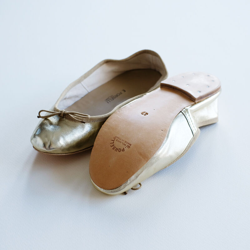Porselli ポルセリ バレエシューズ ゴールド ハンドメイド 国内正規品
