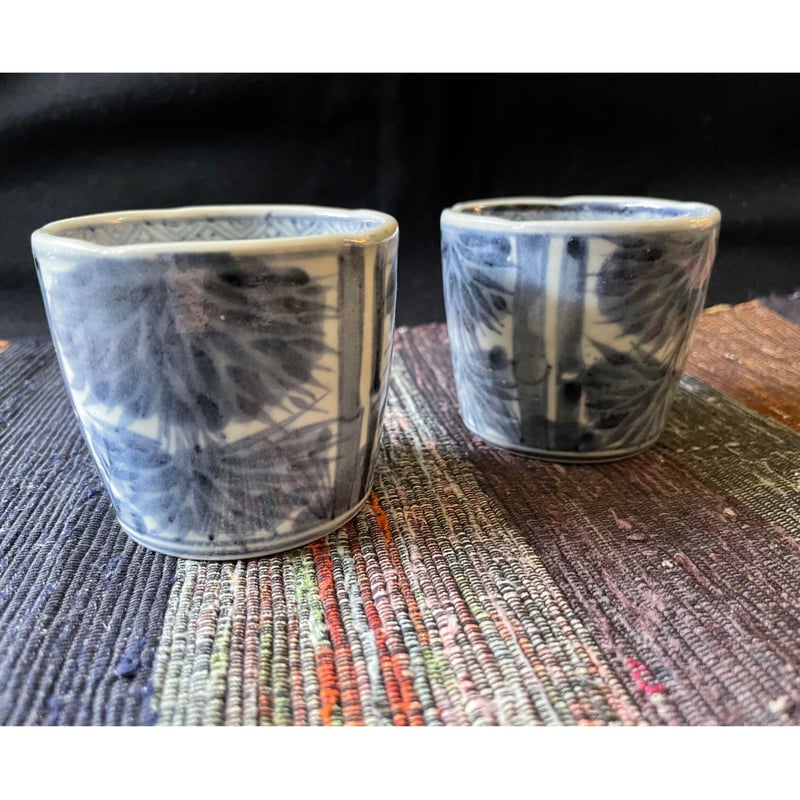 古伊万里 蕎麦猪口 染付竹笹文様 江戸後期 | れいゆぅる rayures