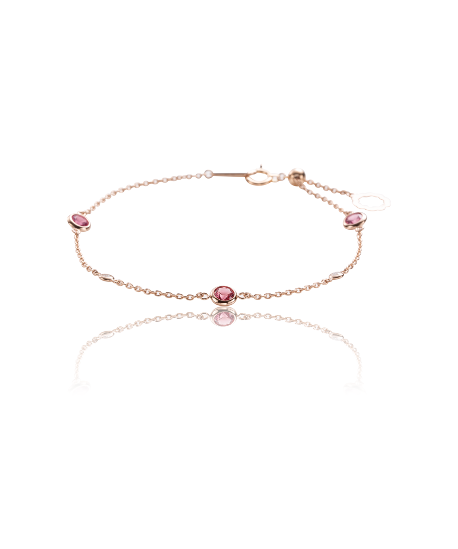 ブレスレット アンクレット エステール K18 ピンクゴールド K18 ピンク