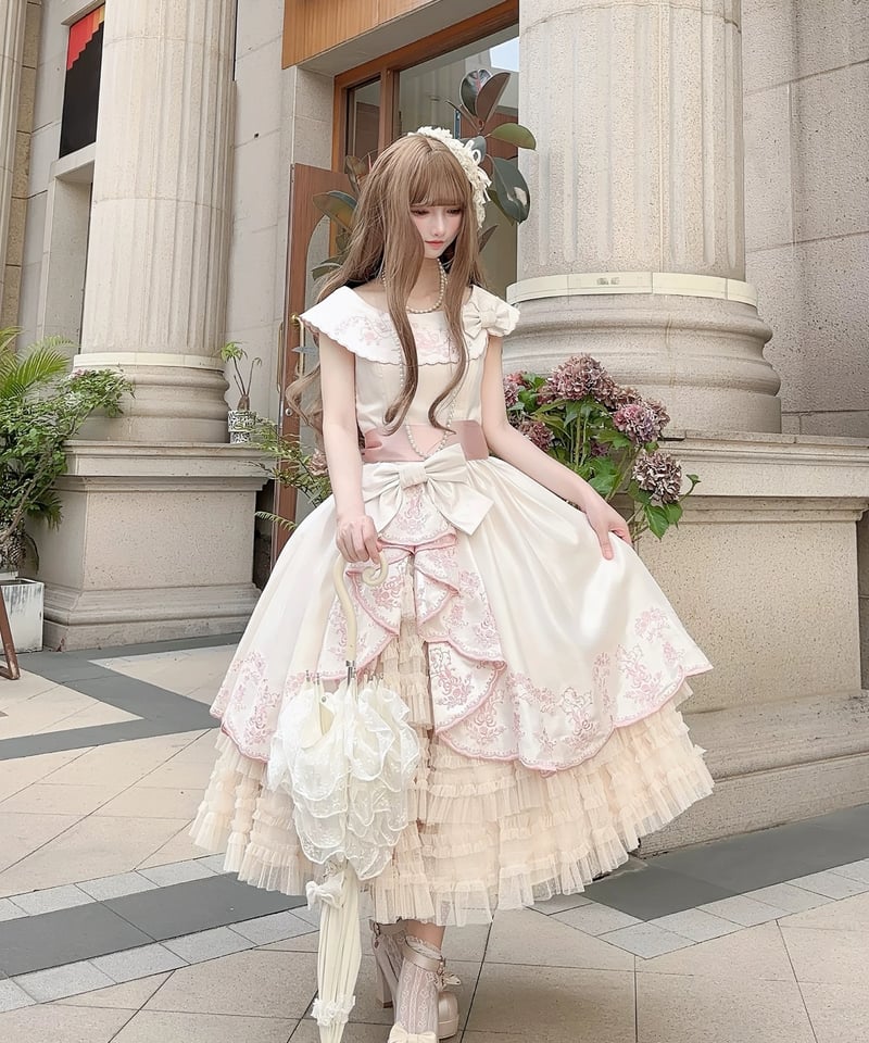 刺繍鈴蘭」刺繍ジャンパースカート 【2/26まで】送料無料！ | GIRLISM