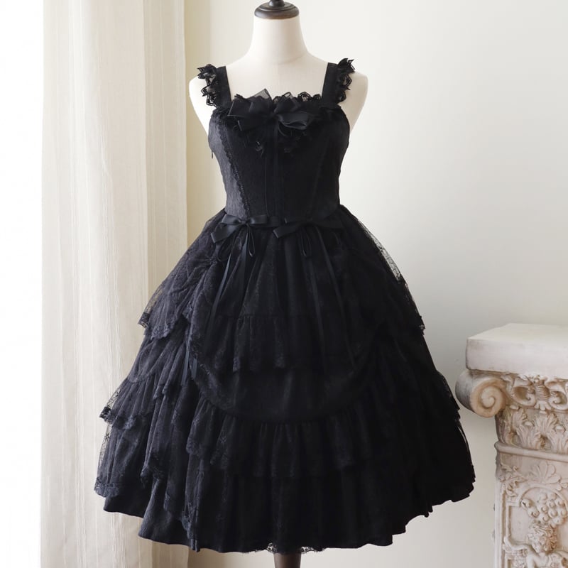 新作 ロリータ ゴスロリ ジャンパースカート ワンピース ドレス