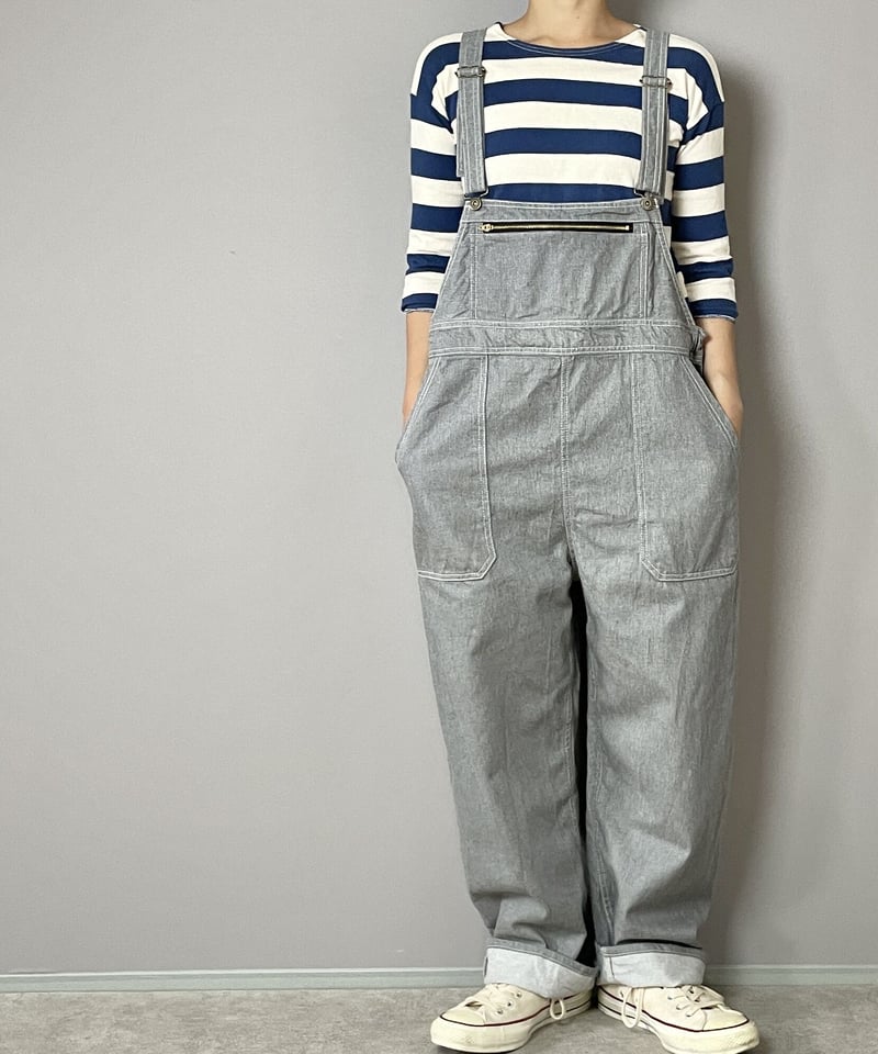 □フレンチワークオーバーオール□10ozデニム◾️グレー | NUU-GARMENT