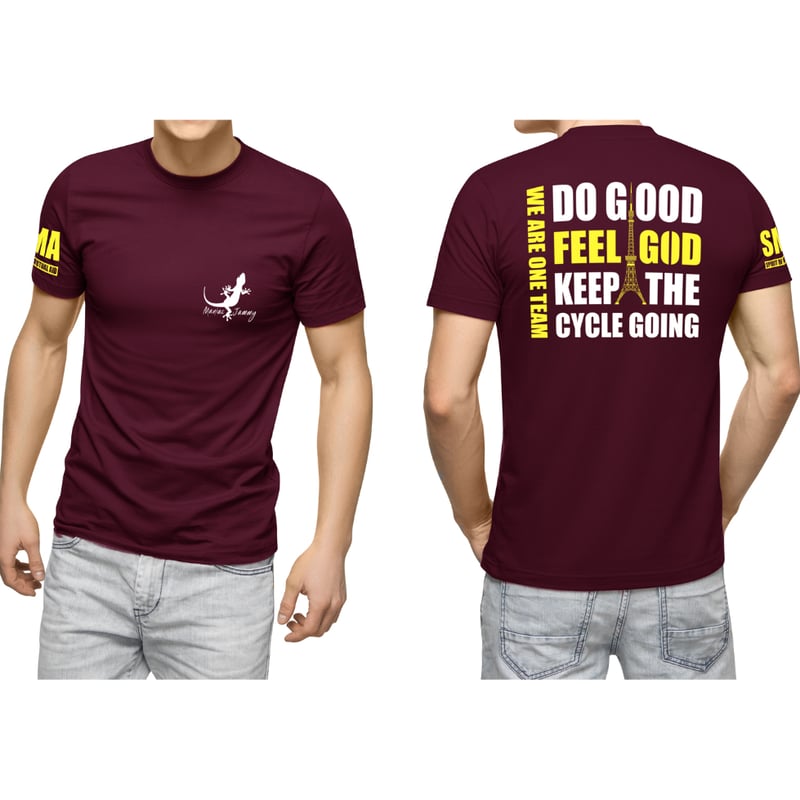 PASS THE MIC Tシャツ Lサイズ バーガンディ El.Brown』と『ARTMATIC