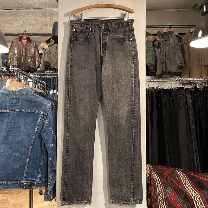 90s Levi's 501 後染め ブラックデニムパンツ 31×34 USA製 1996年