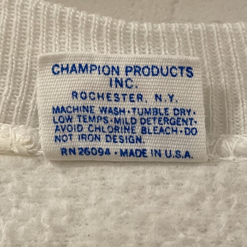 Champion ヴィンテージスウェット 染み込みプリント バータグ USA製