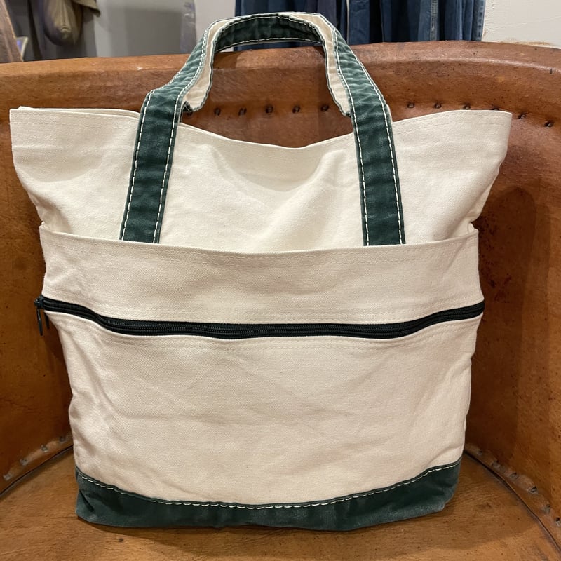LANDS END トートバッグ USA製 90s サイドポケット付き ランズエンド