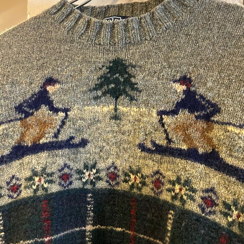 Polo by Ralph Lauren ウールセーター ラルフローレン スキー柄 HAND