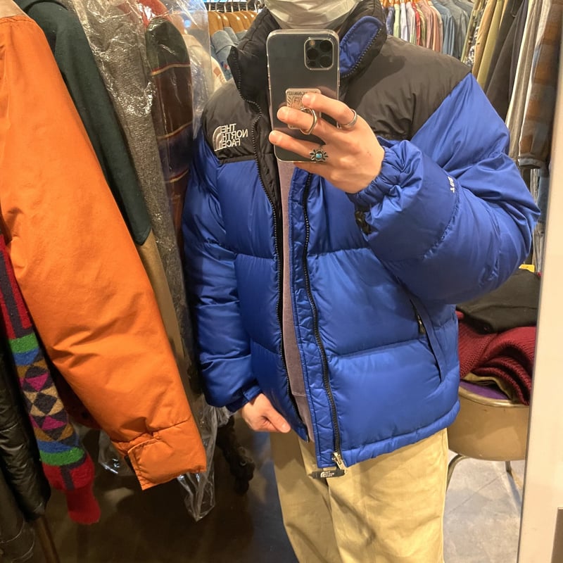 THE NORTH FACE ヌプシ DEAD STOCK 黒x青 ダウンジャケット 700フ