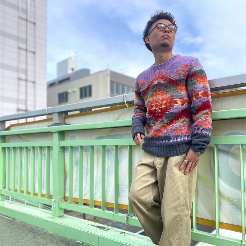 Polo by Ralph Lauren ネイティブ柄ニット ラルフローレン WOOL 100