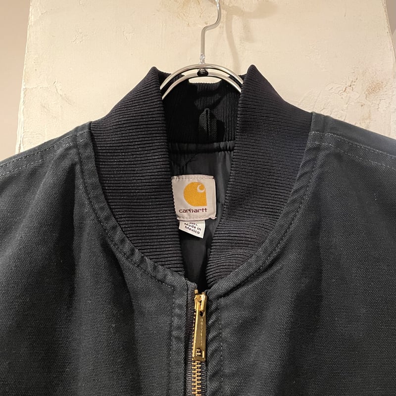 Carhartt ダック地 ベスト ブラック カーハート ダック XL TALLサイズ