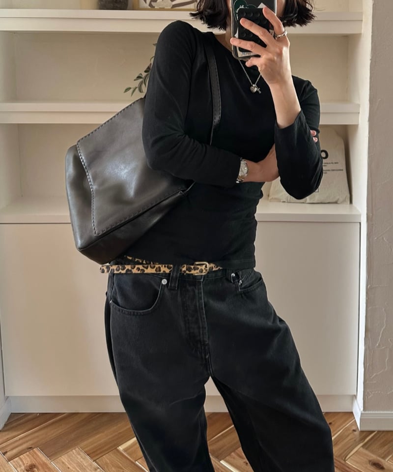 leopard leather belt | ok.soon