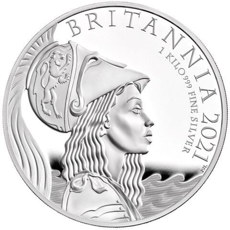 1kg】2021 プレミアム ブリタニア銀貨 1キログラム プルーフコイン