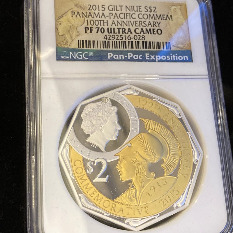 オクタゴナルコイン・八角形】 NGC鑑定PF70 2015年 ニウエ パナマ