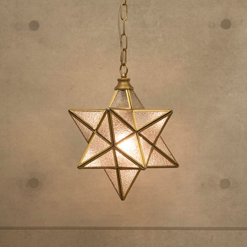 NEW 星型 スターグラス ペンダントランプ Lサイズ | LarumDeco