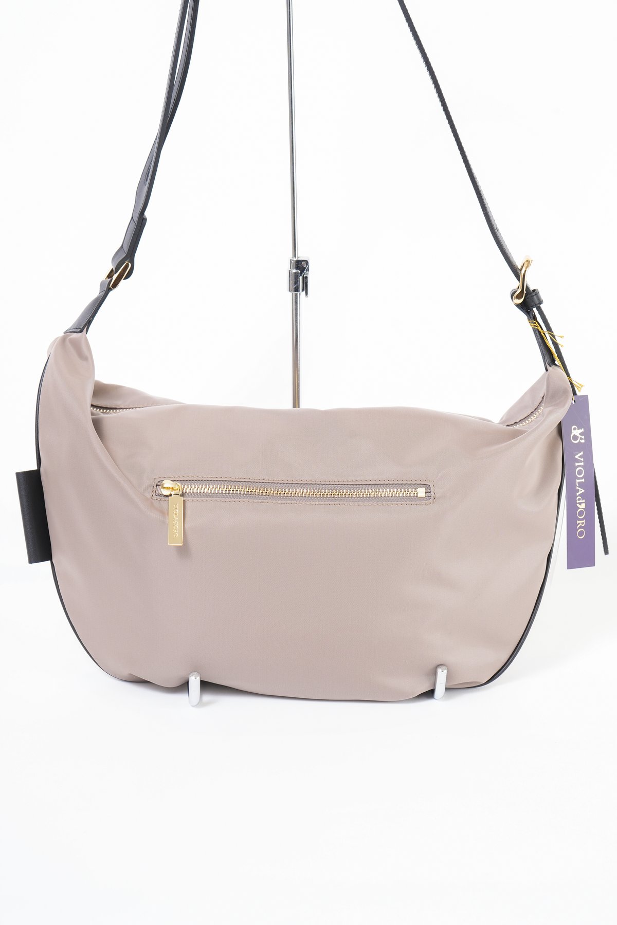 VIOLAd'ORO】BIANCA レザーショルダーナイロンボディバッグ_241212009