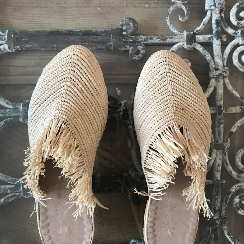 モロッコ ラフィアシューズ サンダル 5 | Boawid