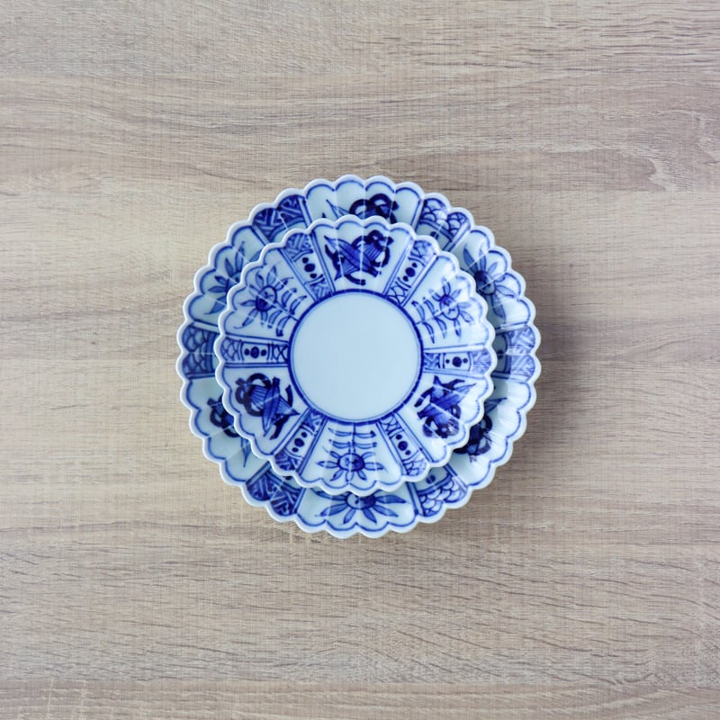 芙蓉手菊型プレート 18cm / 14cm | 和食器通販 有田焼 山忠｜おしゃれ