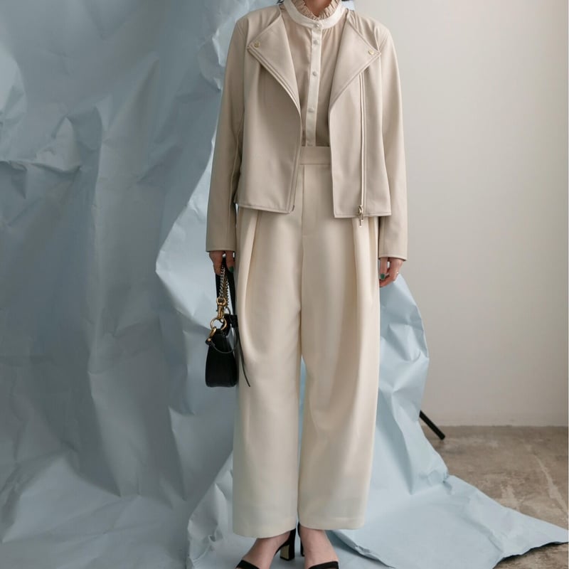 バックフリルフェイクレザーライダース | ZAZABYS