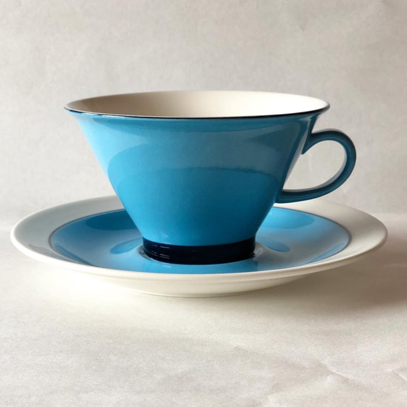 ARABIA： Harlekin Turkosティーカップ トリオセット | 雑貨店hazina