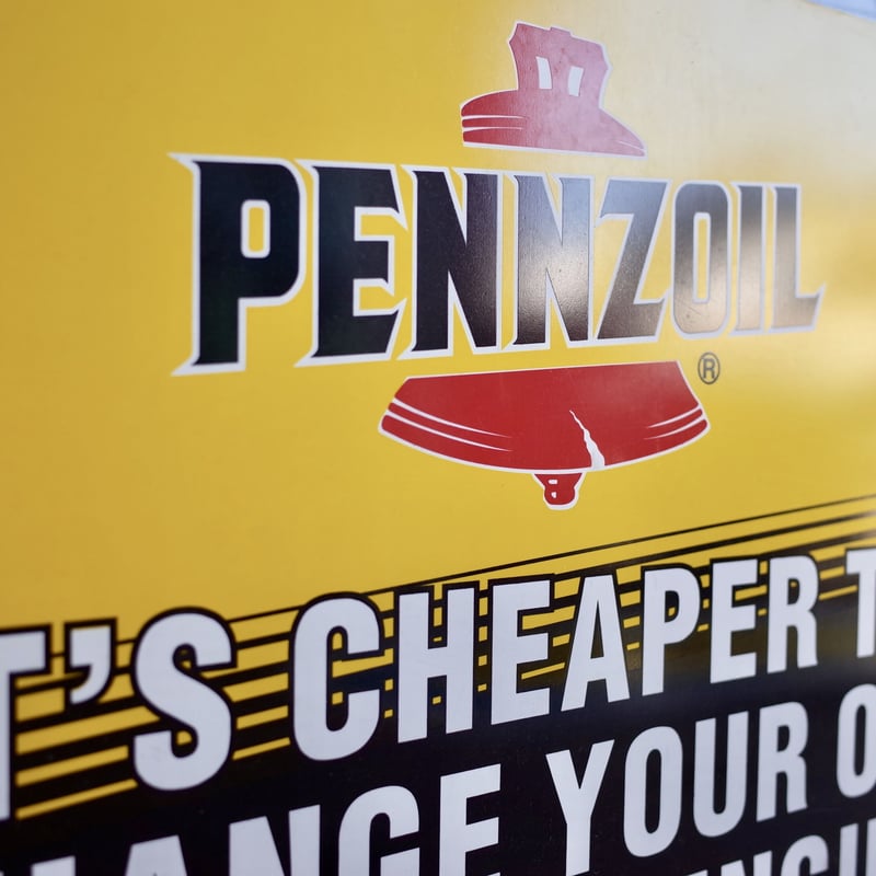 デッドストック PENNZOIL ペンズオイル 看板 プラスチック アメリカ製