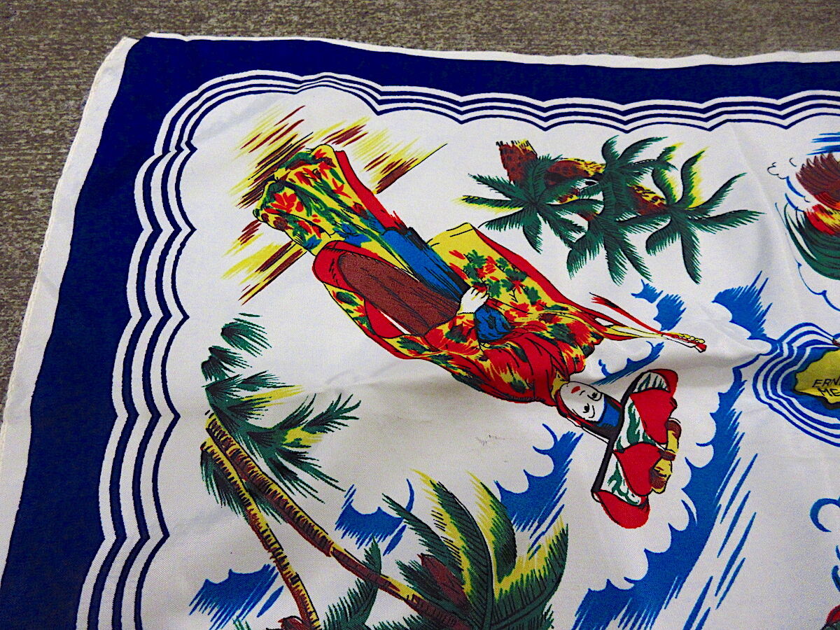 ビンテージ40s50's○OKINAWAスーベニアスカーフ○230908c8-scf 1940