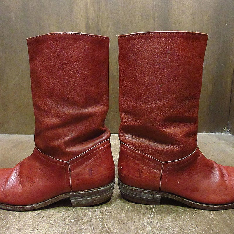 ビンテージ○FRYEレディースウエスタンブーツ赤茶size 8 1/2 M