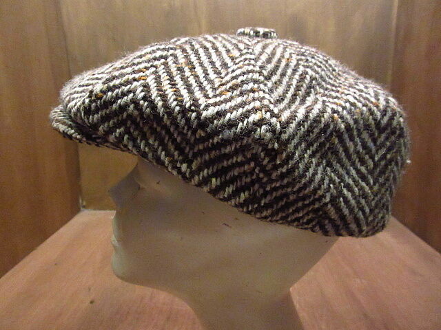 ビンテージ○Jonathan Richard 8パネルツイードキャスケットXL○201025n