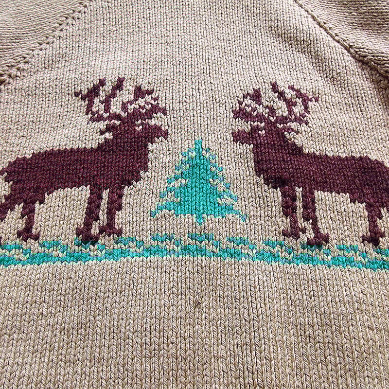 ビンテージ60's○トナカイショールカラーカウチンセーター○231020k5-m