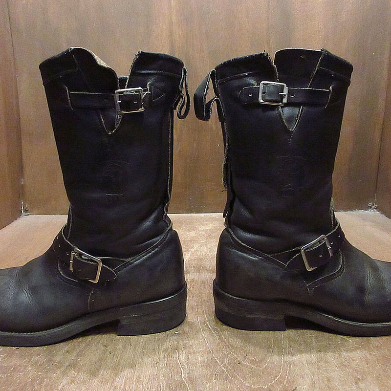 ビンテージ90's○CHIPPEWAスチールトゥエンジニアブーツ黒size 7 1/2