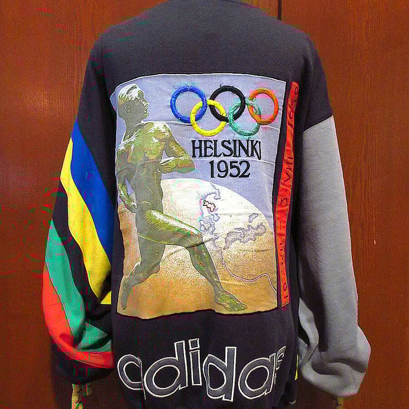ビンテージ90's○adidas 1952 HELSINN & STOCKHOLM 1956オ