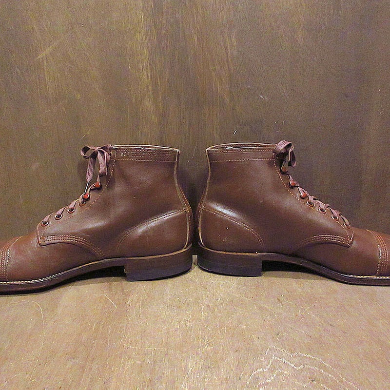ビンテージ40's○DEADSTOCK箱付きWOLVERINE 1000マイルブーツ茶size