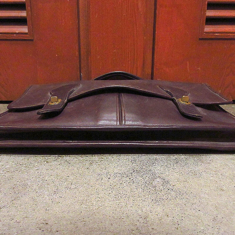 ビンテージ○オールドコーチレザーブリーフケース焦げ茶○210705r2-bag