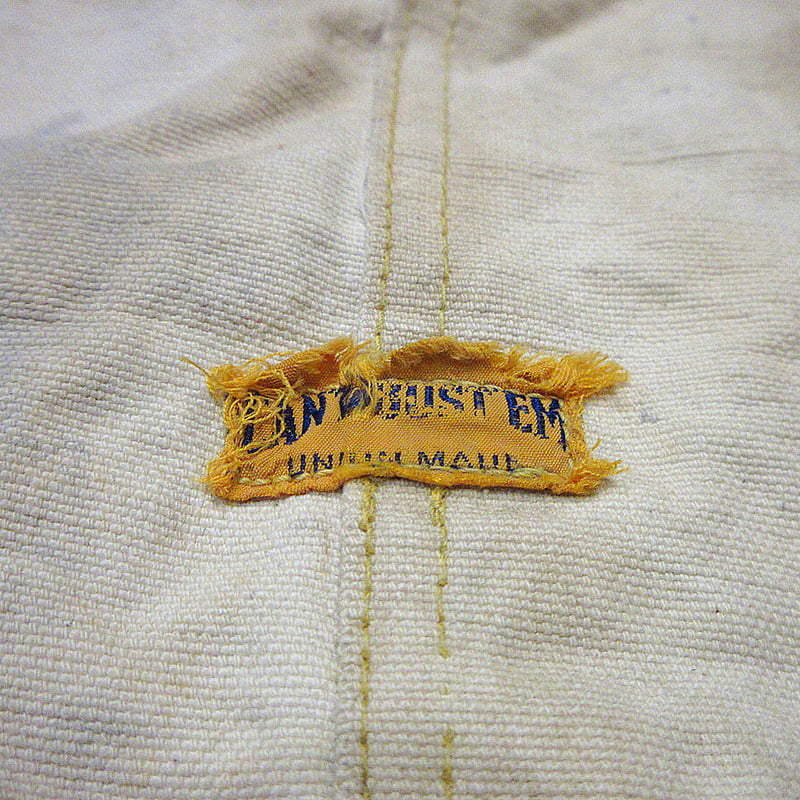 ビンテージ40's○CAN'T BUST'EMエプロン付きダブルニー生成り