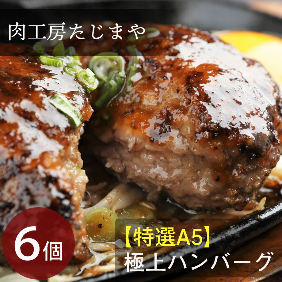 送料込]特選A5！プレミアムハンバーグ(6個)【たじまや】 | コネクト