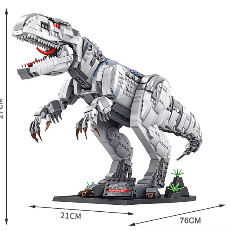 体が動く！】 LEGO互換 恐竜 ブロック ティラノサウルス T-REX