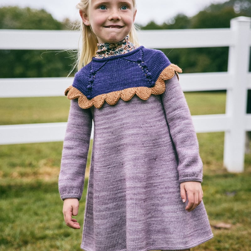 Misha & Puff Scallop Yoke Tunic Dress - Periwin