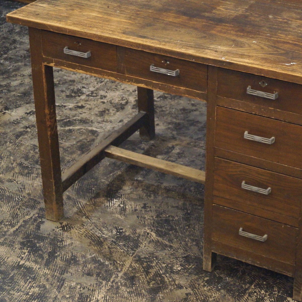 昭和中期 木製片袖机 | 安濃古道具店