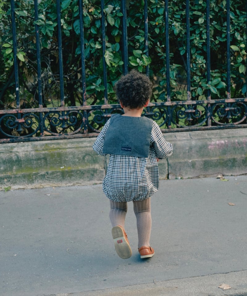 ロンパース・カバーオール Maison Marelle romper BAC gingham 18m