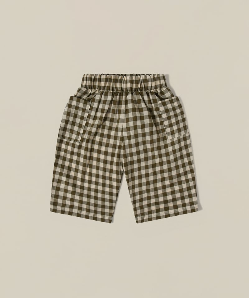 organic zoo - Olive Gingham Fisherman Pants/Poc