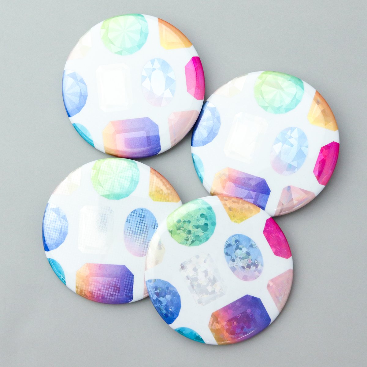 ホログラム缶バッジセット[宝石] | 印刷のKOKOROMI