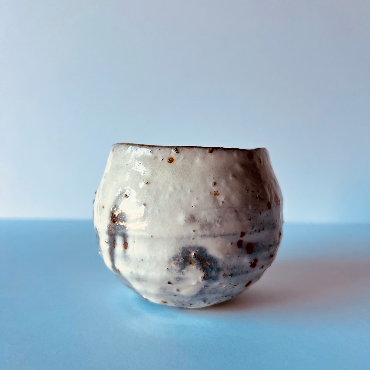 Tー79 辻村史朗 粉吹ワインカップ 共箱有 Shiro Tsujimura “Kohiki